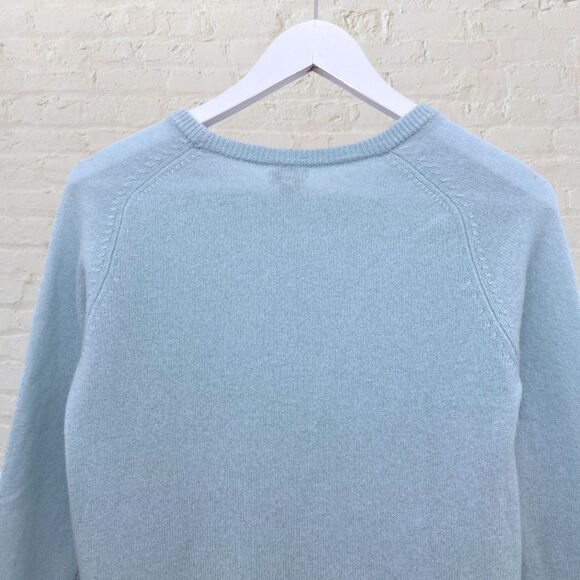 Halogen Cashmere Sweater Petite XS Blue Crew Neck Long Sleeve - Picture 6 of 15